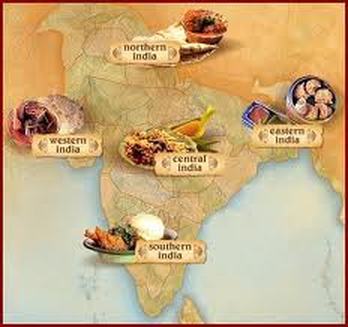 cuisine indian regions india food map four major